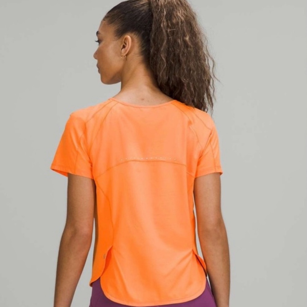 Lululemon Athletica | Lightweight Stretch Run Short Sleeve Shirt | Orange Soda - Picture 3 of 8
